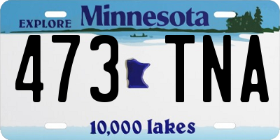 MN license plate 473TNA