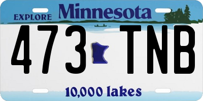 MN license plate 473TNB
