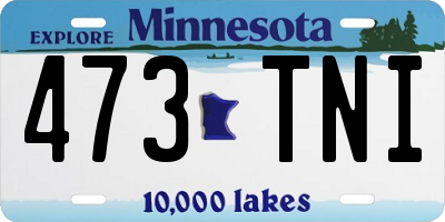 MN license plate 473TNI