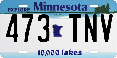 MN license plate 473TNV