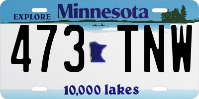 MN license plate 473TNW