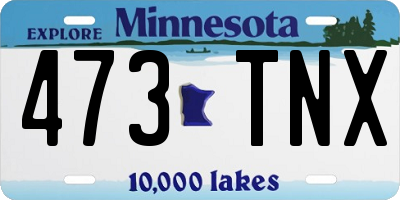 MN license plate 473TNX