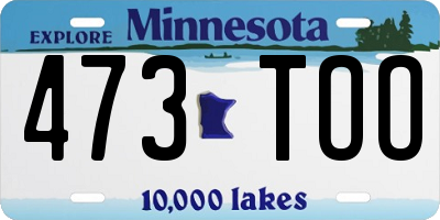 MN license plate 473TOO