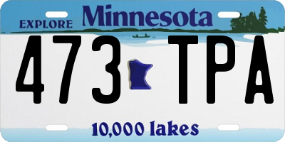 MN license plate 473TPA