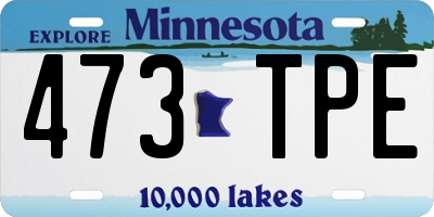 MN license plate 473TPE