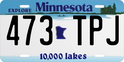 MN license plate 473TPJ