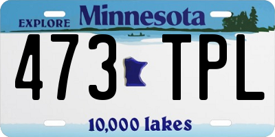 MN license plate 473TPL