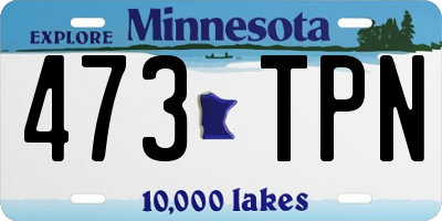 MN license plate 473TPN