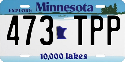 MN license plate 473TPP