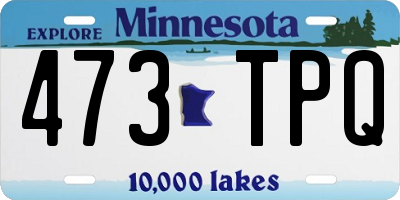 MN license plate 473TPQ
