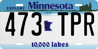 MN license plate 473TPR