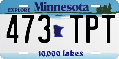 MN license plate 473TPT