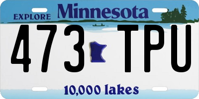 MN license plate 473TPU