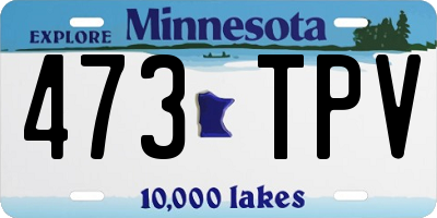 MN license plate 473TPV