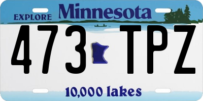 MN license plate 473TPZ