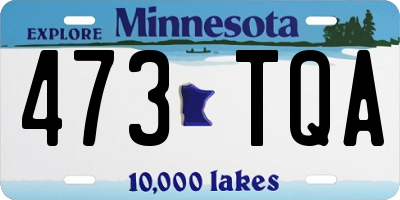 MN license plate 473TQA