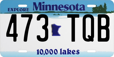 MN license plate 473TQB