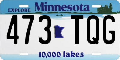 MN license plate 473TQG