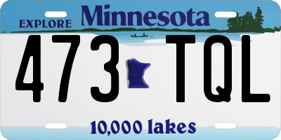 MN license plate 473TQL