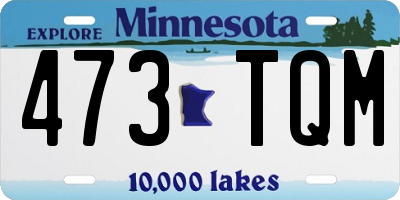MN license plate 473TQM