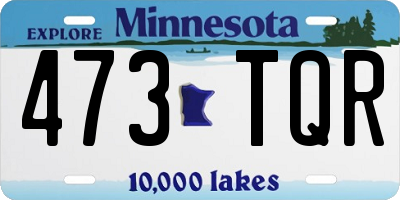 MN license plate 473TQR