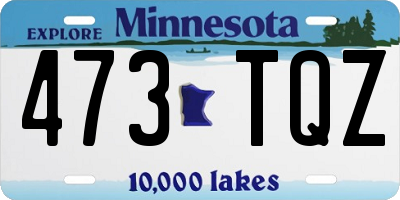 MN license plate 473TQZ