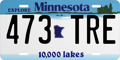 MN license plate 473TRE