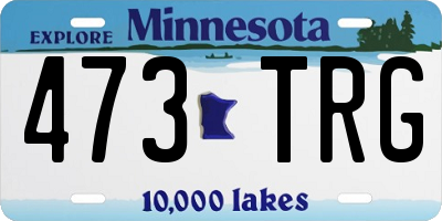 MN license plate 473TRG