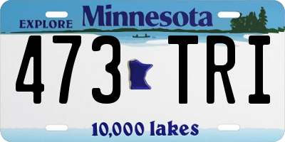 MN license plate 473TRI