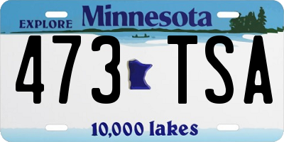 MN license plate 473TSA