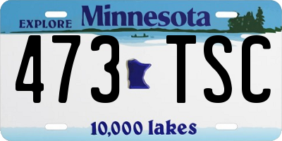 MN license plate 473TSC