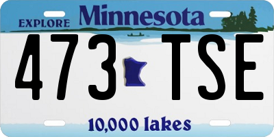 MN license plate 473TSE