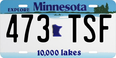 MN license plate 473TSF