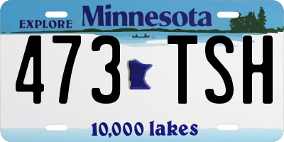 MN license plate 473TSH