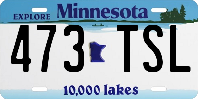 MN license plate 473TSL