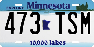MN license plate 473TSM
