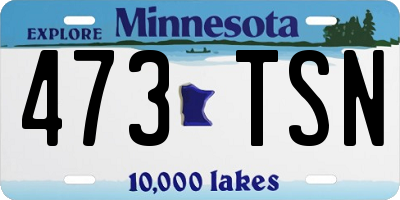 MN license plate 473TSN