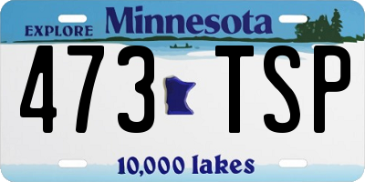 MN license plate 473TSP