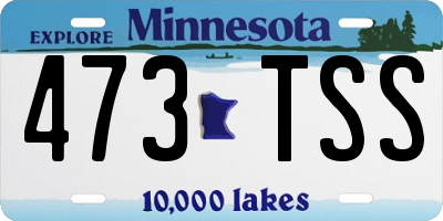 MN license plate 473TSS