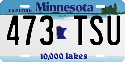 MN license plate 473TSU