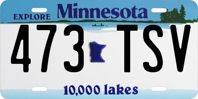MN license plate 473TSV