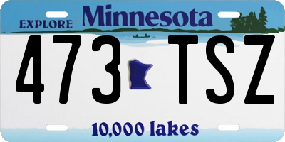 MN license plate 473TSZ
