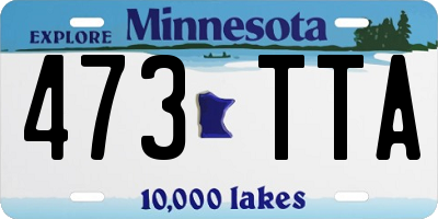 MN license plate 473TTA