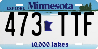 MN license plate 473TTF