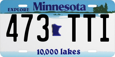 MN license plate 473TTI