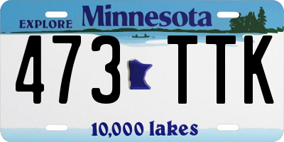 MN license plate 473TTK