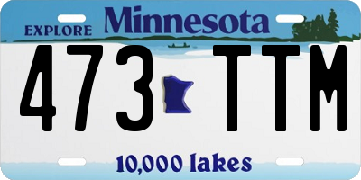MN license plate 473TTM
