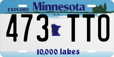 MN license plate 473TTO