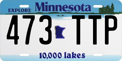 MN license plate 473TTP