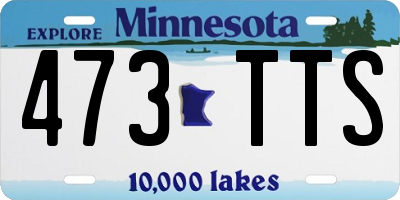 MN license plate 473TTS